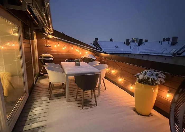 Stylish Gruenerlokka Penthouse With Rooftop Terrace オスロ